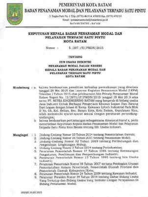 Izin Usaha Industri